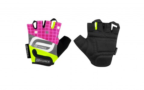 Handschuhe F SQUARE kid, fluo-pink S-M,7,9EUR,9053242